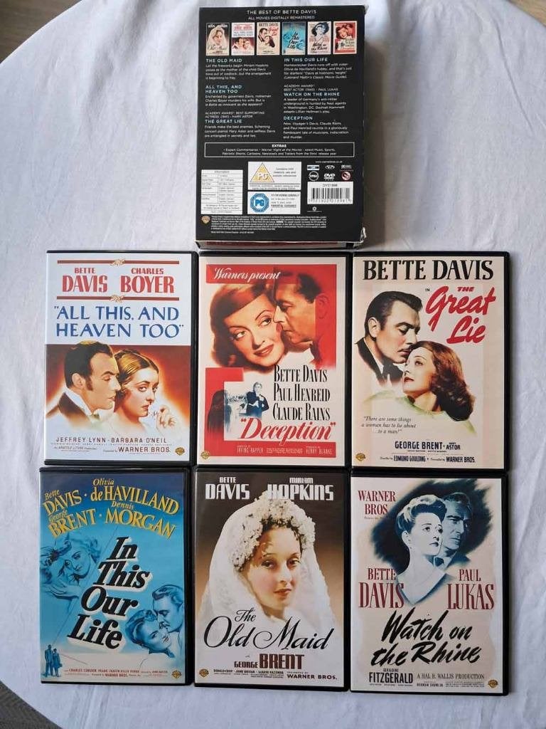 The Best of Bette Davis 6DVD box. Alle DVD’s zijn, Alle leeftijden, Ophalen of Verzenden, Zo goed als nieuw, Actie en Avontuur