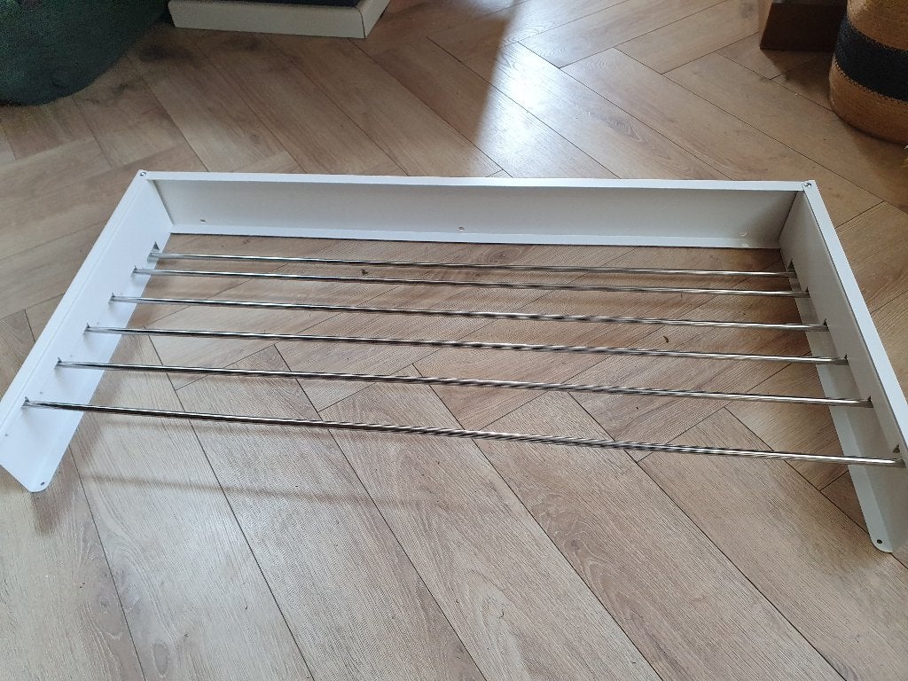 Wanddroogrek 100 cm wit – Inklapbaar Wasrek – 6m drooglengte, Ophalen of Verzenden, Zo goed als nieuw, Wasrek