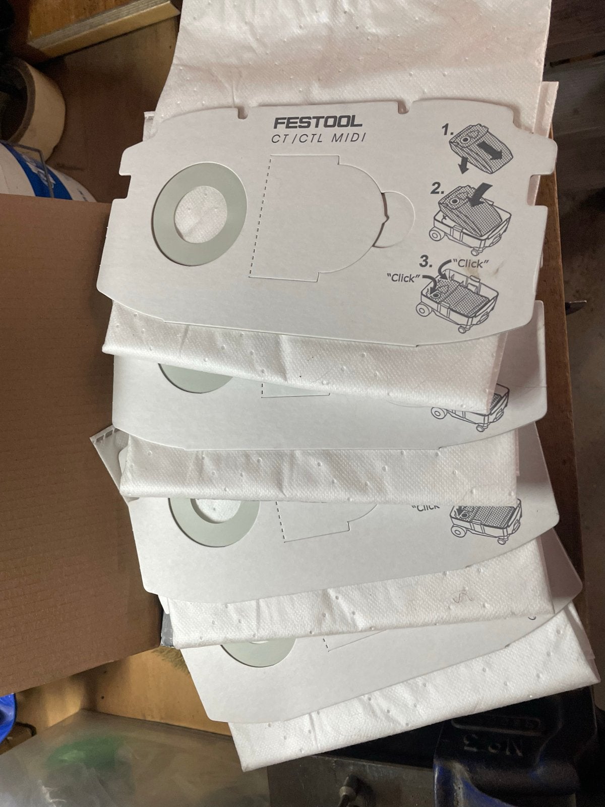 Festool stofzuigerzakken CT/CTL MIDI - 4 stuks, Witgoed en Apparatuur, Stofzuigers, Stofzak, Overige merken, Overige typen, Nieuw