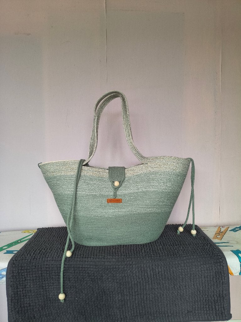 Handgemaakte touwmand, Ophalen of Verzenden, Nieuw, Overige kleuren, Handtas