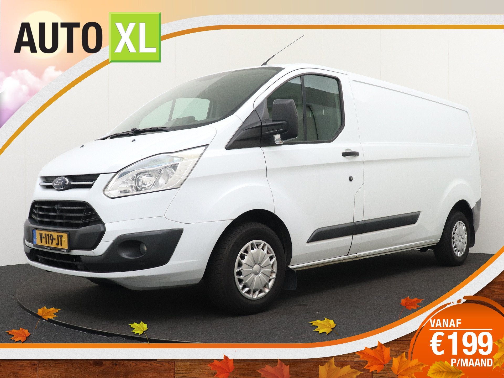 Ford Transit Custom 290 2.2 TDCI L2H1 Ambiente Trekhaak Hout, Voorwielaandrijving, Gebruikt, Zwart, 4 cilinders