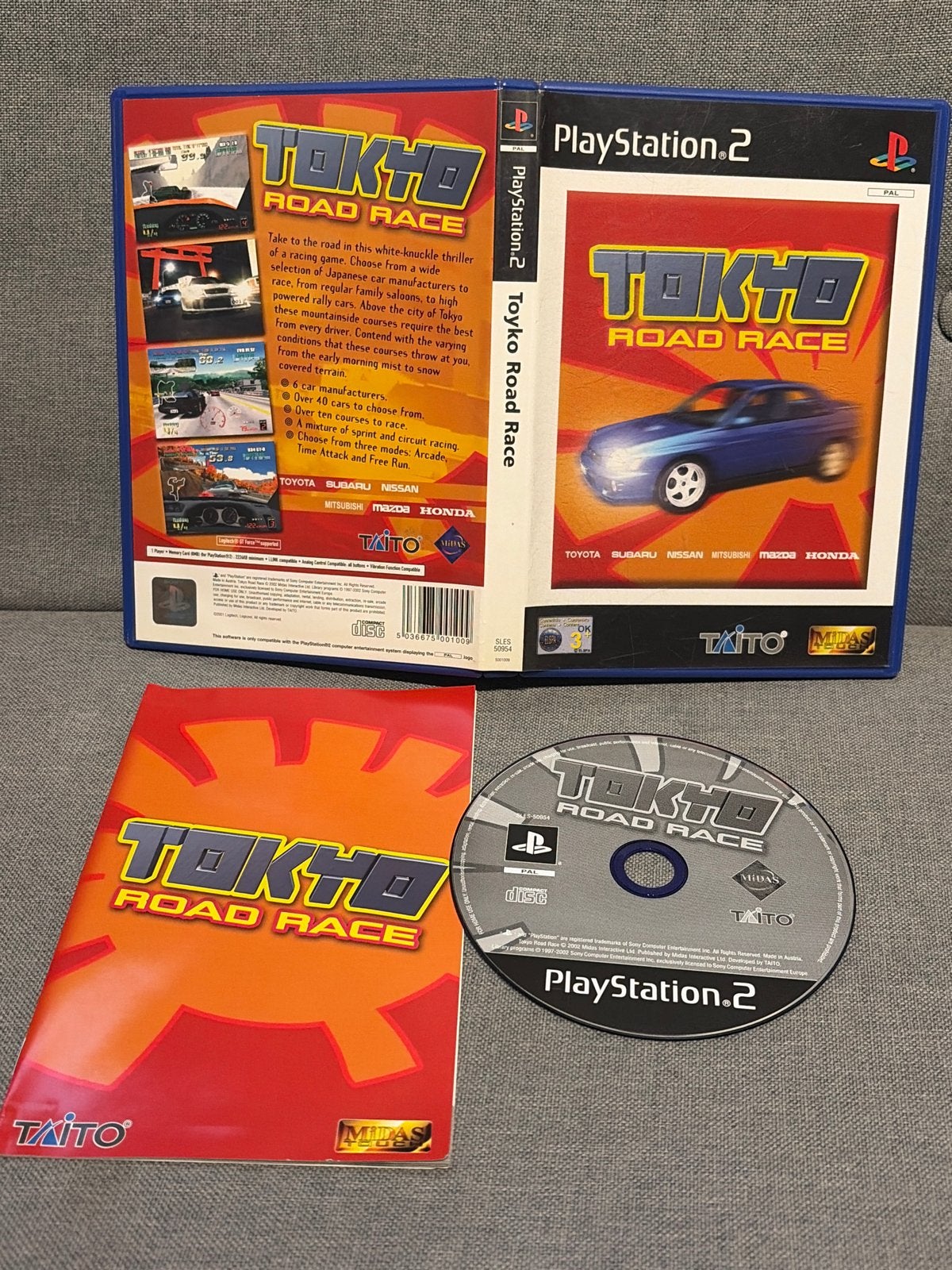 Tokyo Road Race PS2 - Compleet met boekje - Disc 9/10, Ophalen of Verzenden, Gebruikt, Met games