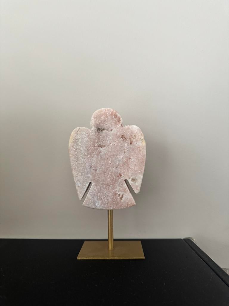 Roze amethist op gouden standaard, Sieraden, Tassen en Uiterlijk, Edelstenen, Ophalen of Verzenden, Nieuw