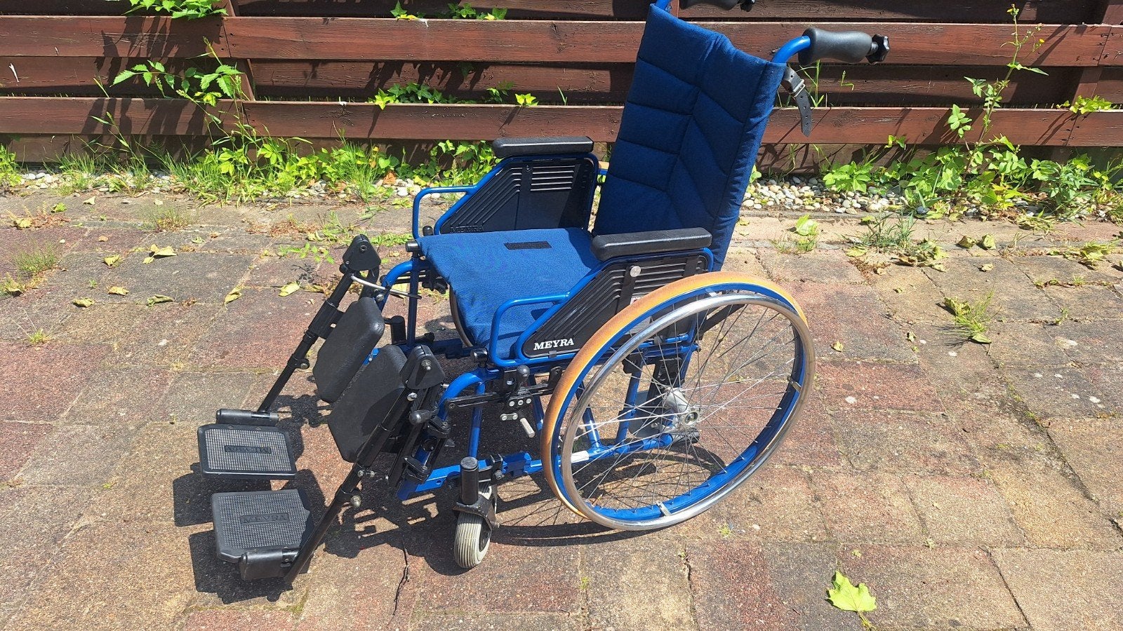 Uitgebreide rolstoel opvouwbaar Meyra, Diversen, Rolstoelen, Gebruikt, Handbewogen rolstoel, Inklapbaar, Ophalen
