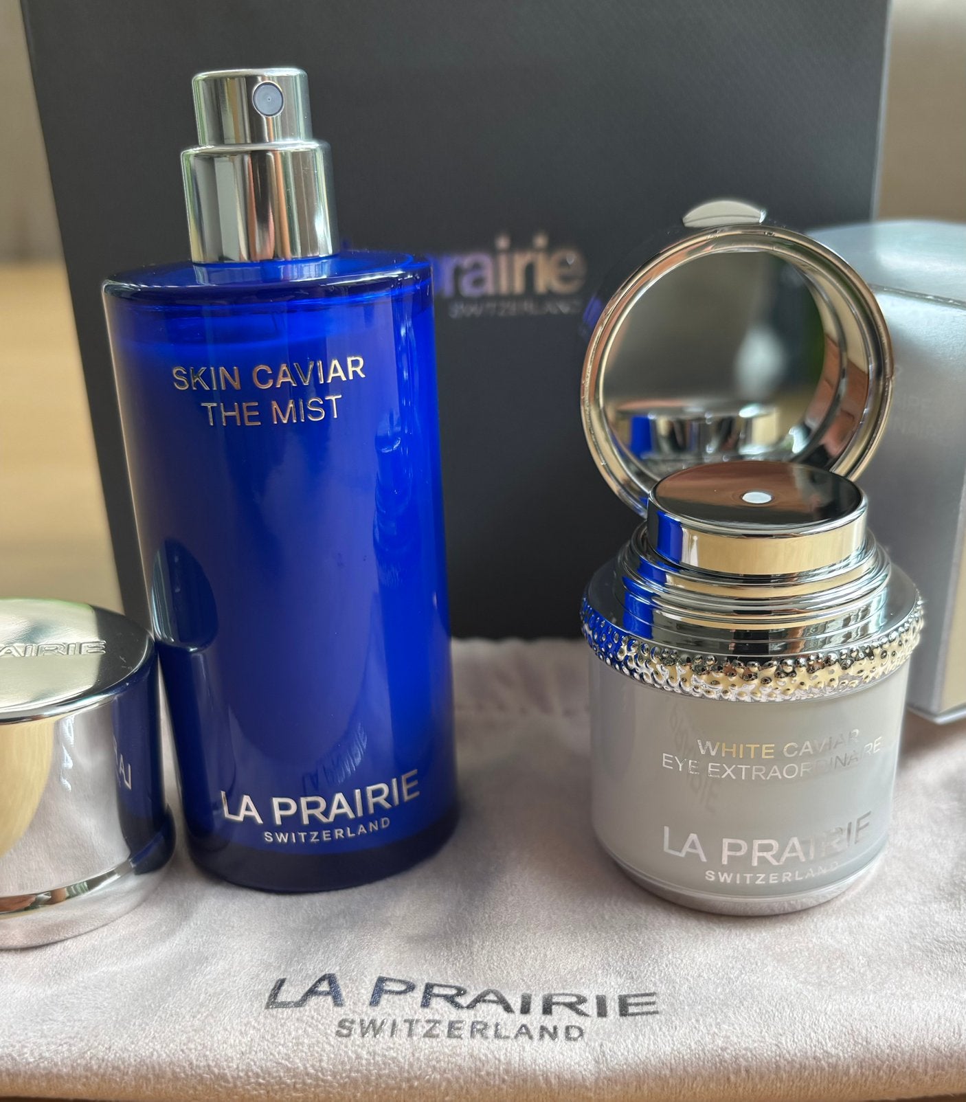 La Prairie Skin Caviar the mist 50ml + white caviar eye, Verzenden, Nieuw, Gehele gezicht