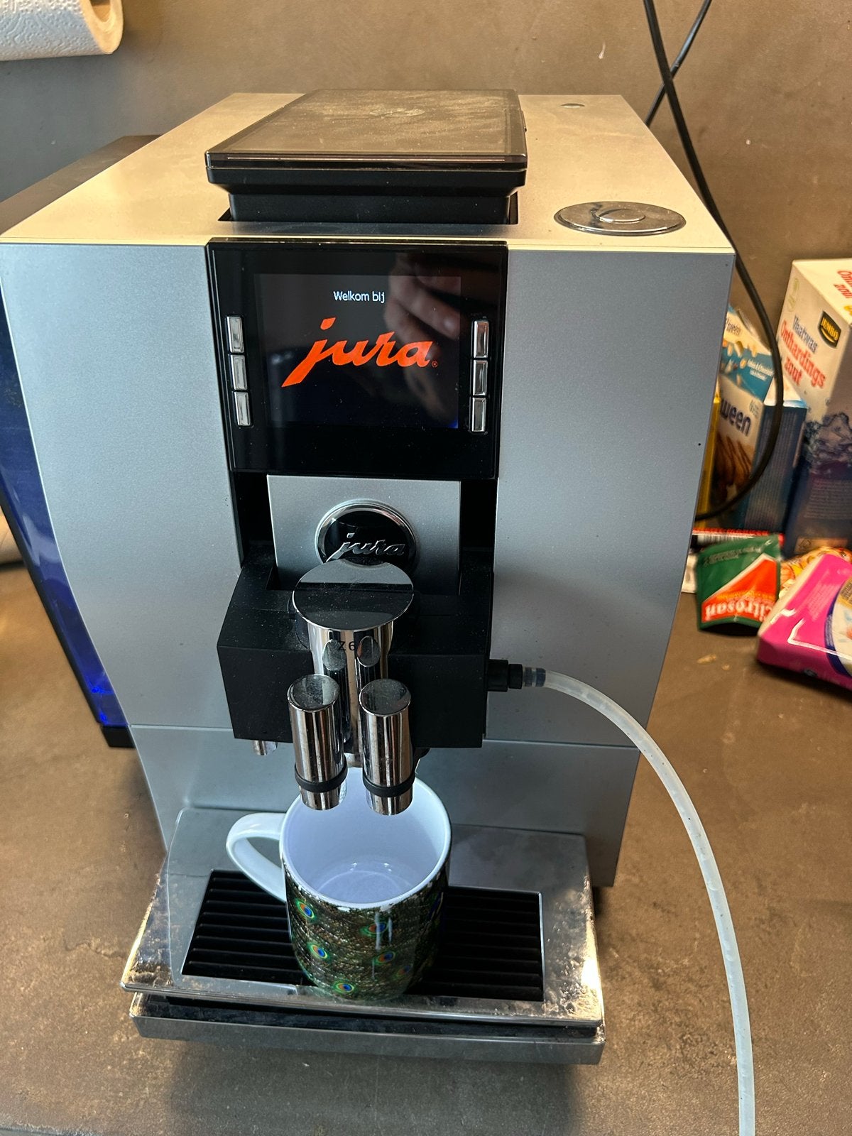 Jura Koffiemachine - Volautomatisch Espresso Apparaat, Afneembaar waterreservoir, Gebruikt, Koffiemachine, 2 tot 4 kopjes