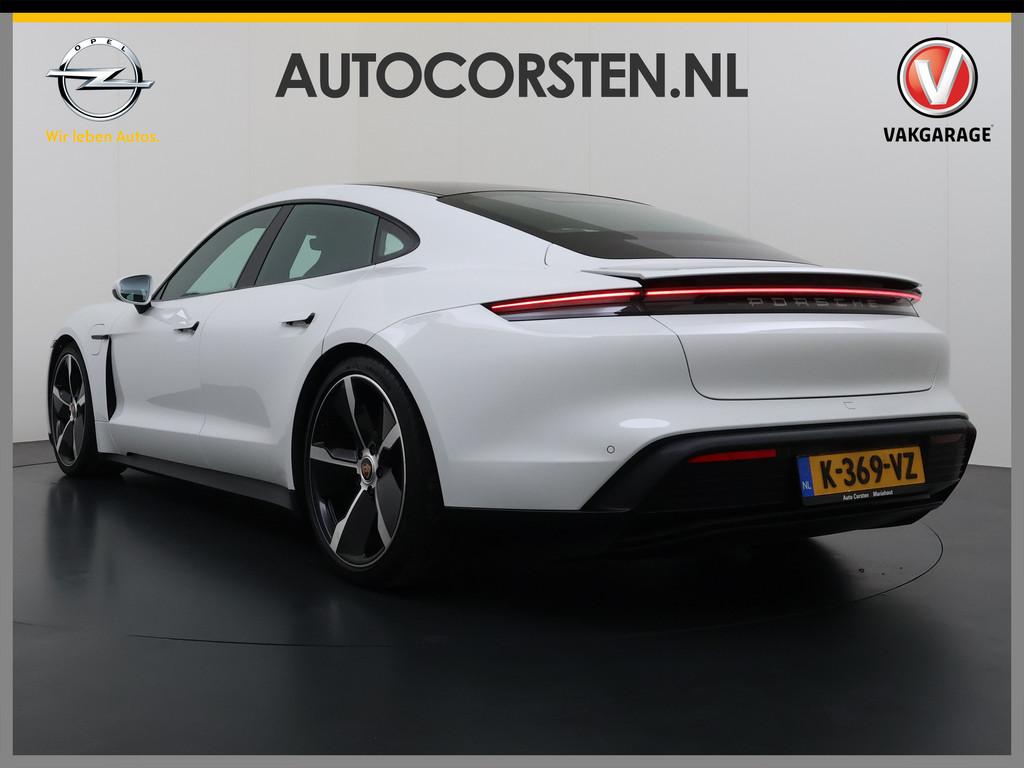 Porsche Taycan Panoramadak Sport chrono pakket Adaptieve luc, Auto's, Porsche, Achterwielaandrijving, Gebruikt, Zwart, 4 stoelen