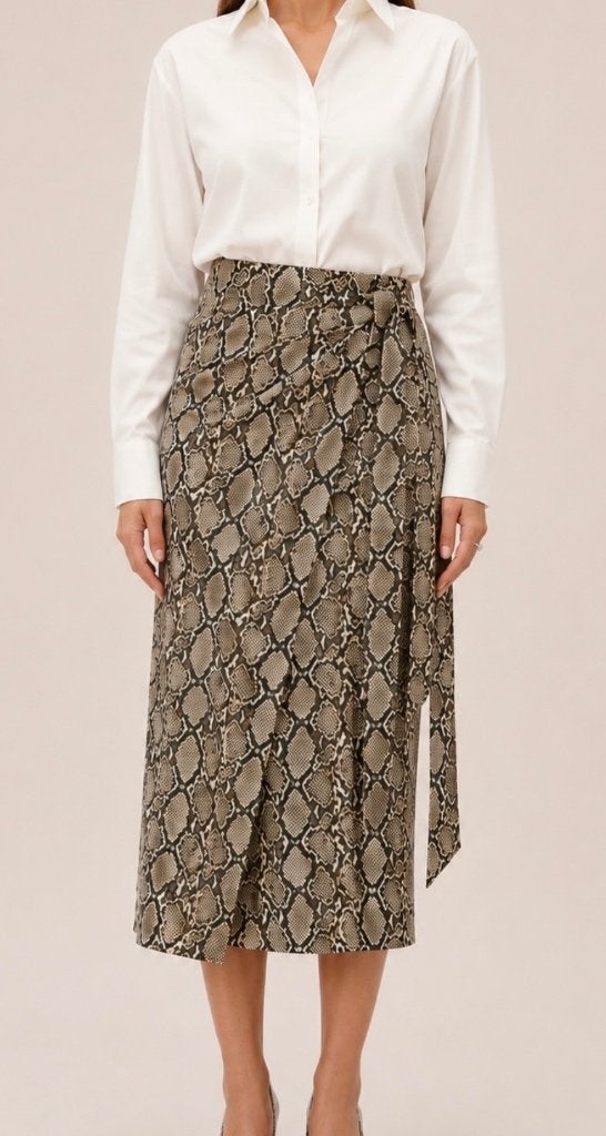 Josh V - rok met slangenprint maat 36/S NIEUW met prijskaart, Kleding | Dames, Rokken, Beige, Nieuw, Ophalen of Verzenden, Maat 36 (S)