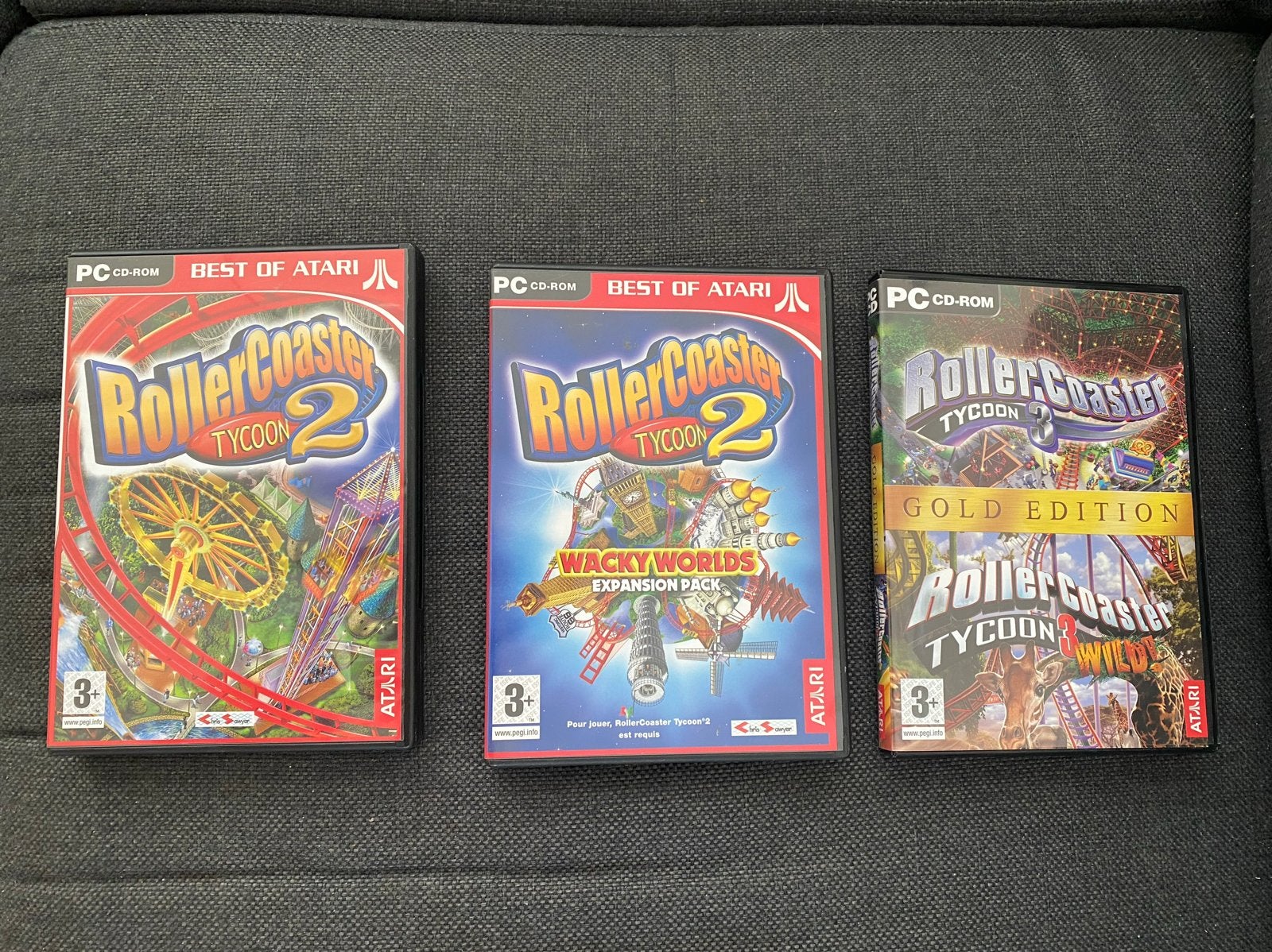 RollerCoaster Tycoon 1 & 2 + Zoo Tycoon CD-ROM PC Games, 1 speler, Ophalen of Verzenden, Zo goed als nieuw, Vanaf 3 jaar