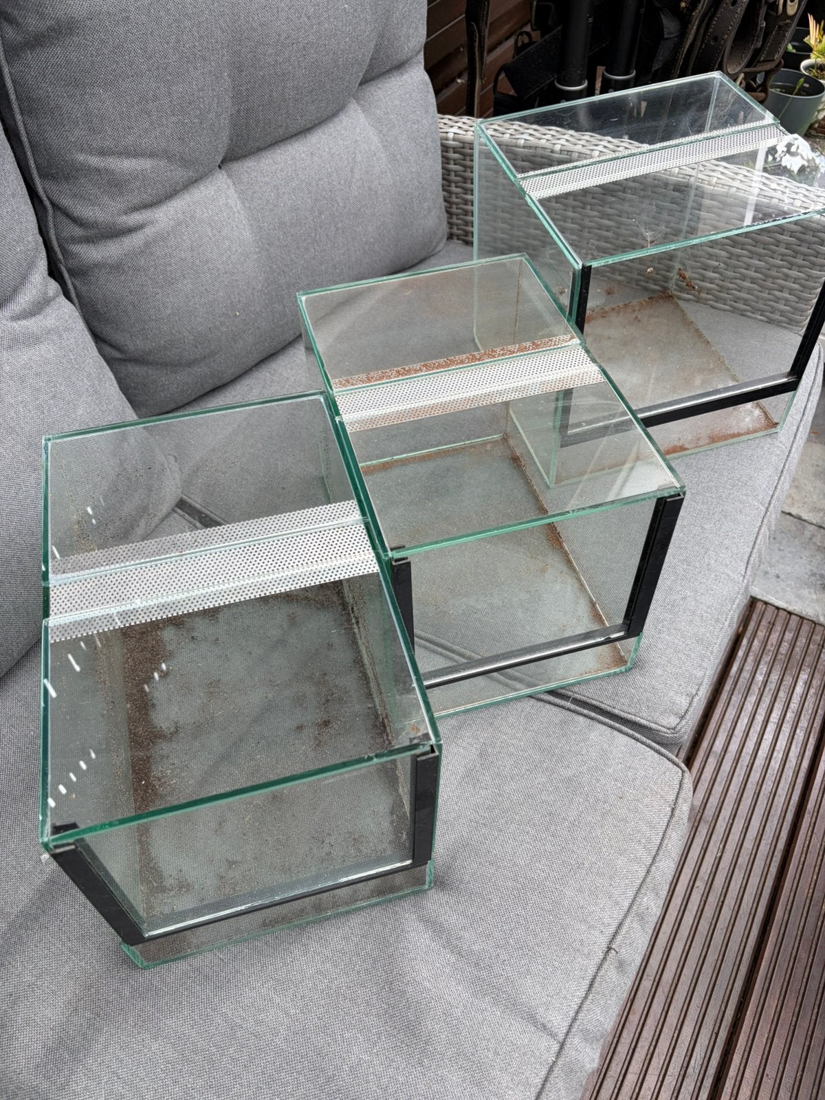 Meerdere terrariums, Dieren en Toebehoren, Reptielen en Amfibieën | Toebehoren, Ophalen of Verzenden, Gebruikt, Terrarium of Paludarium