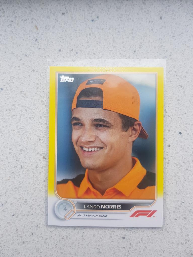 Lando Norris /125 Yellow Topps F1, Hobby en Vrije tijd, Stickers en Plaatjes, Ophalen of Verzenden, Zo goed als nieuw, Plaatje