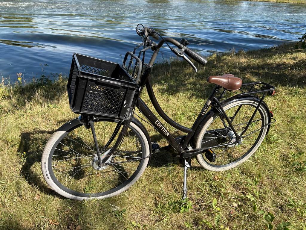Cortina U1 fiets zwart, Fietsen en Brommers, Terugtraprem, Gebruikt, 50 tot 53 cm, Ophalen