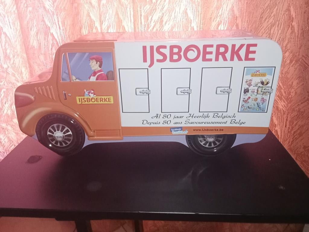 IJsboerke IJscowagen Koektrommel - 80-jarig Jubileum Editie, Ophalen of Verzenden, Gebruikt, Koek(jes), Overige merken
