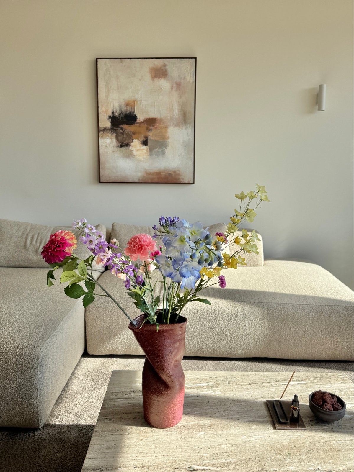 Boeket zijde bloemen XL, Ophalen, Zo goed als nieuw, Kunstbloem