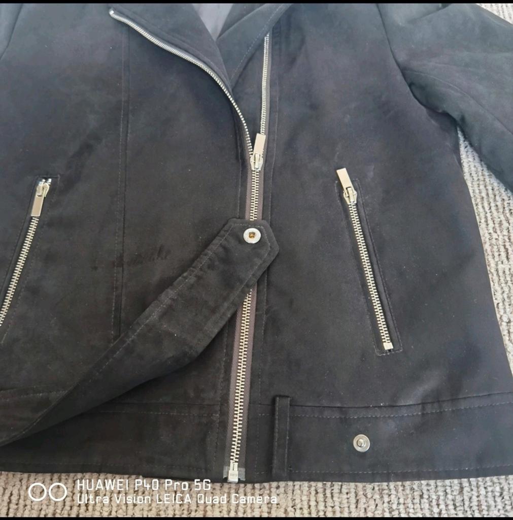 Thunderfox zwart biker jack / suedelook jasje – maat S, Kleding | Dames, Jasjes, Kostuums en Pakken, Zwart, Ophalen of Verzenden