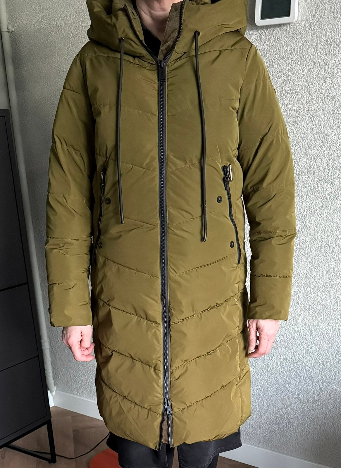 Olijfgroene dames winterjas van Khujo maat XL Mikia, Kleding | Dames, Ophalen of Verzenden, Zo goed als nieuw, Maat 46/48 (XL) of groter