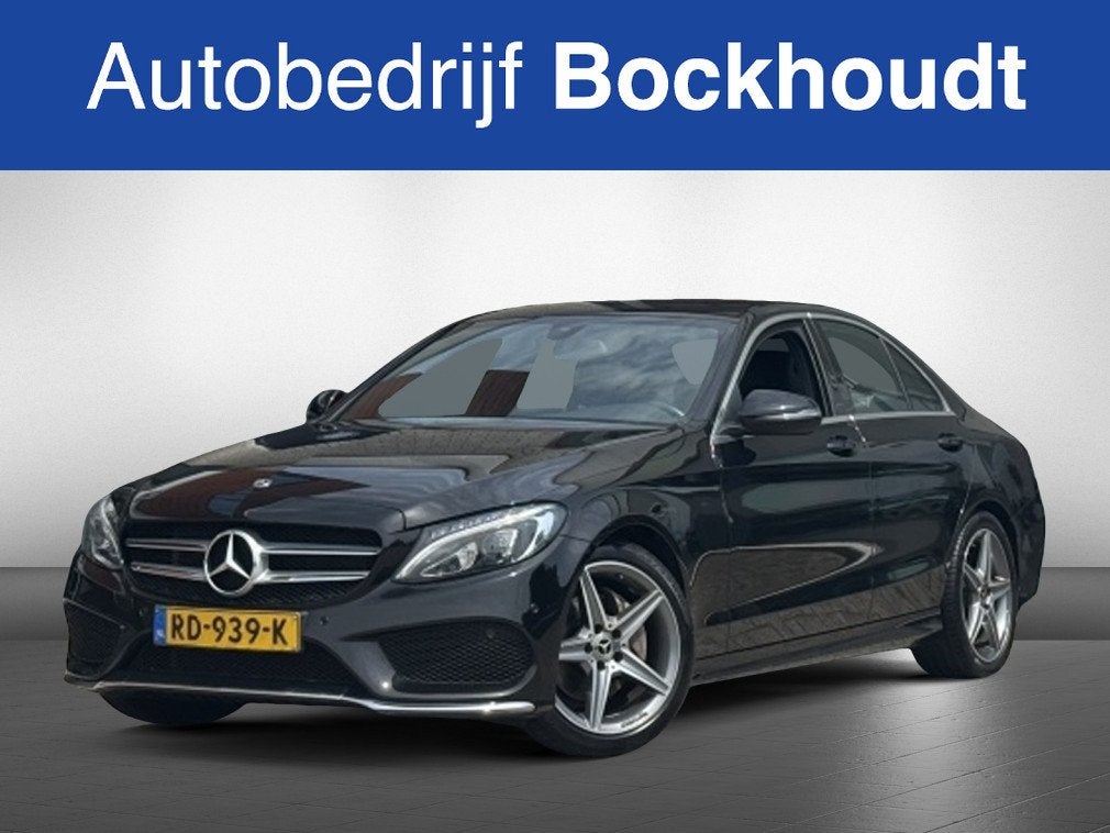 Mercedes-Benz C-Klasse 180 Business Solotion AMG | Leder | C, Auto's, Automaat, 1325 kg, 4 cilinders, 157 pk