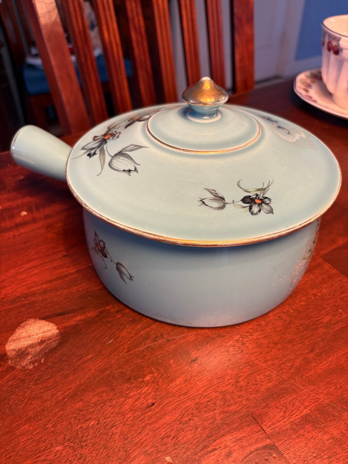 Vintage P. Pillivuyt & Cie Mehun Sauspan met Deksel, Ophalen