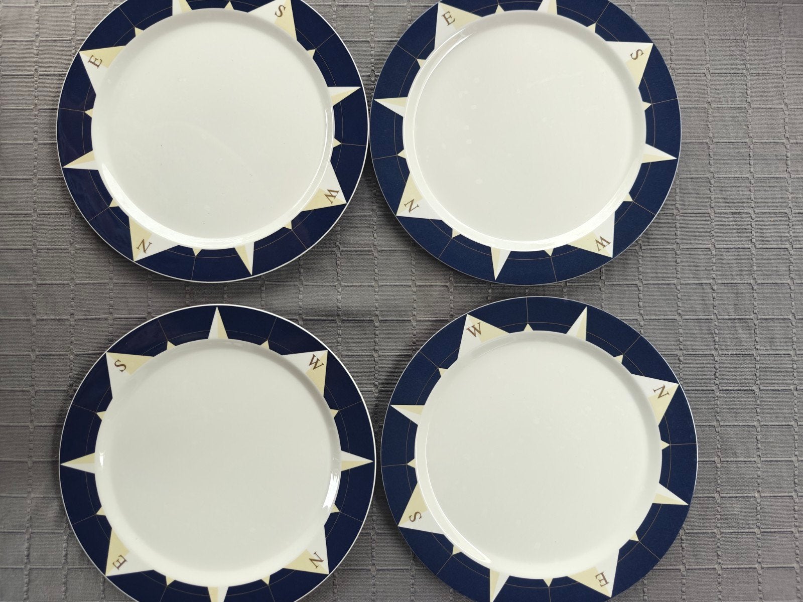 4 nieuwe Rosti Mepal borden met kompasroos design, Kunststof, Mepal, Nieuw, Ophalen of Verzenden