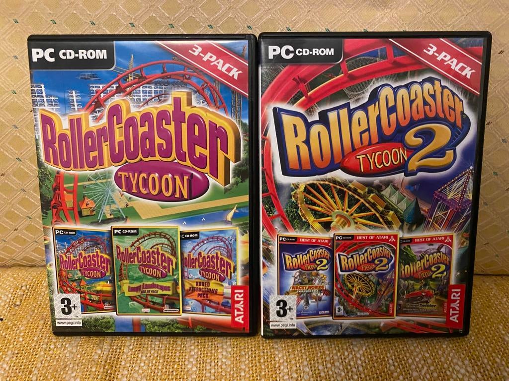 PC Game: RollerCoaster Tycoon 1 en 2 (6-Pack)  (Atari), 1 speler, Ophalen of Verzenden, Zo goed als nieuw, Vanaf 3 jaar