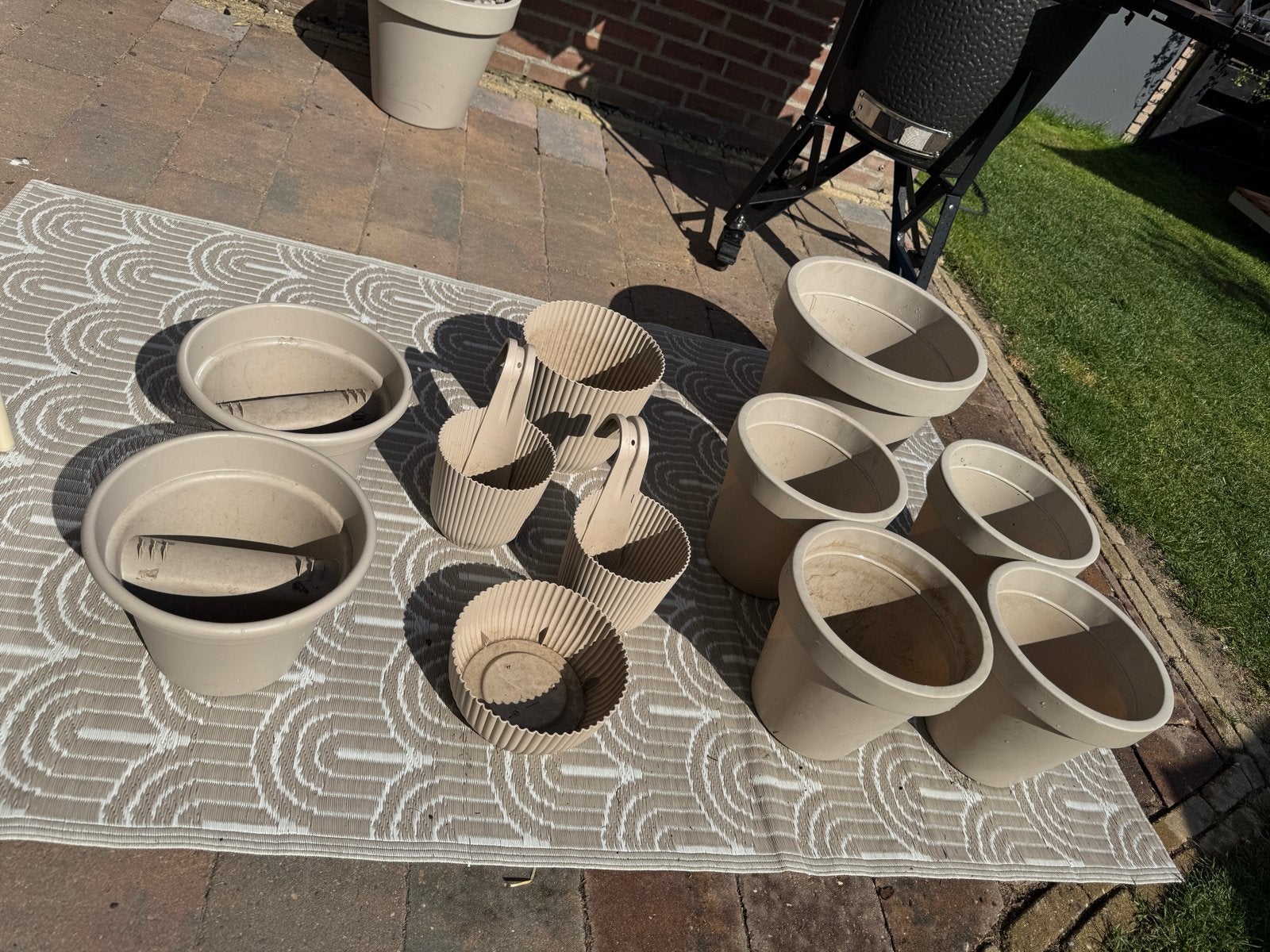 Diverse bloempotten en plantenbakken, gebruikt, Ophalen, Kunststof, Gebruikt, 40 cm of meer