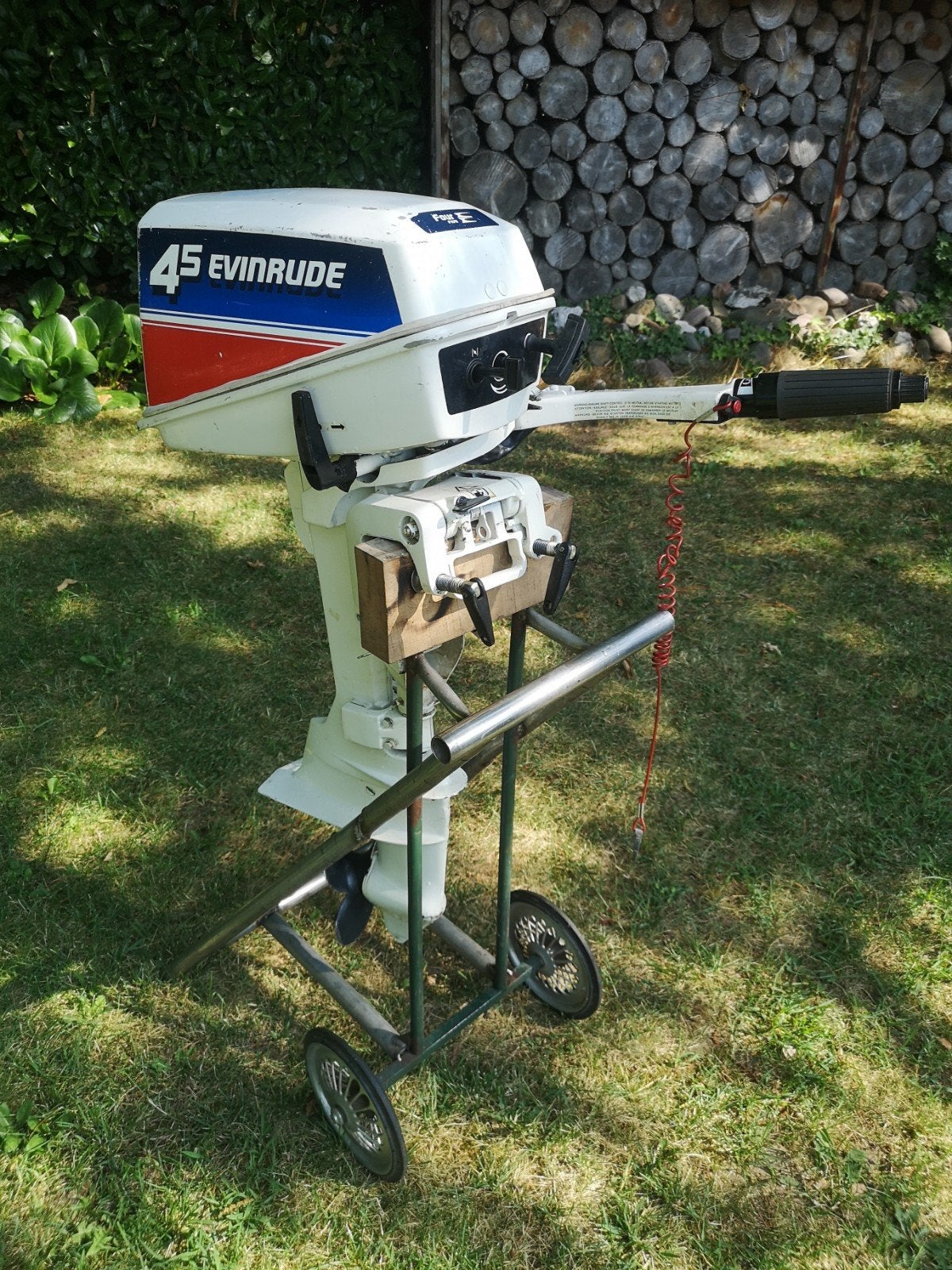 Evinrude 4.5pk langstaart buitenboordmotor met tank, Ophalen, Gebruikt, Motor en Techniek