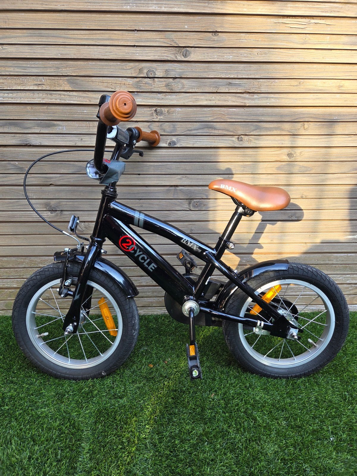 2Cycle BMX kinderfiets 14 inch, Ophalen, Terugtraprem, Zijwieltjes, Gebruikt
