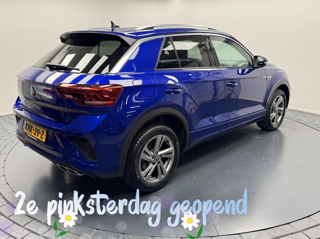 Volkswagen T-Roc 1.5 TSi DSG R-Line Navigatie-Adapt.Cr.contr, 4 cilinders, Blauw, Leder en Stof, Bedrijf