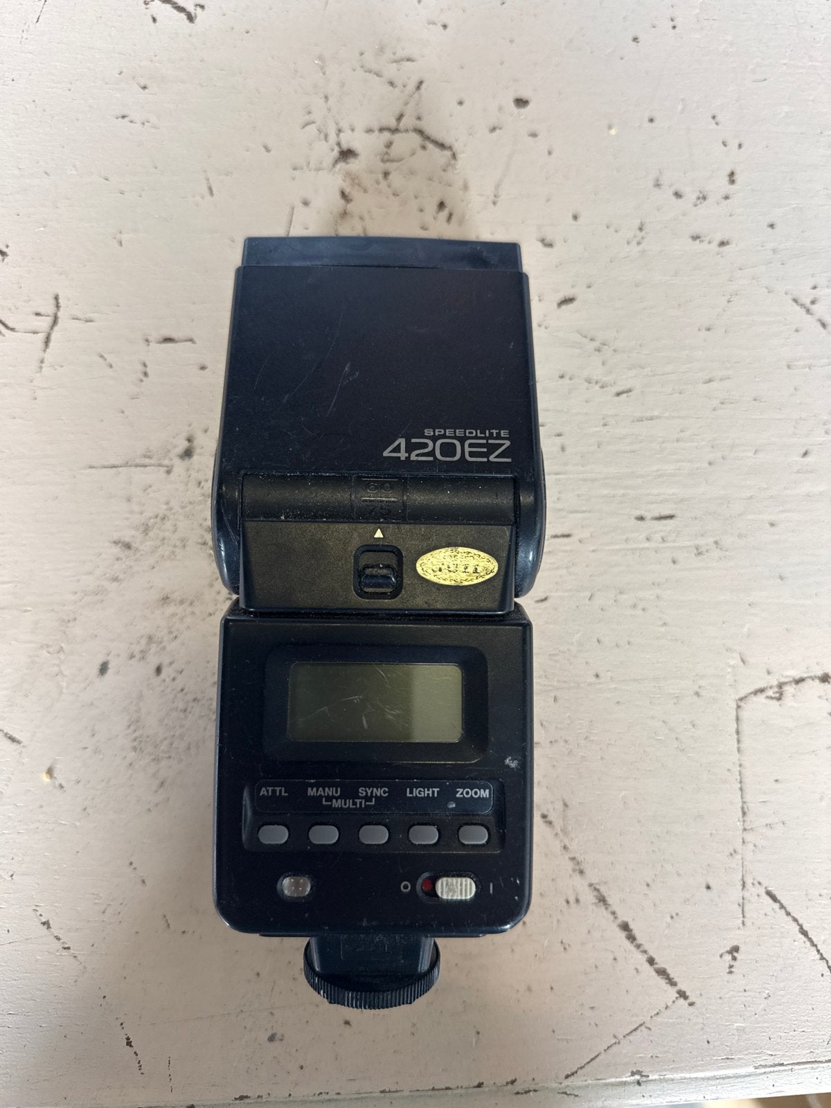 Canon Speedlite 420EZ Flitser, Ophalen of Verzenden, Gebruikt, Canon, Kantelbaar
