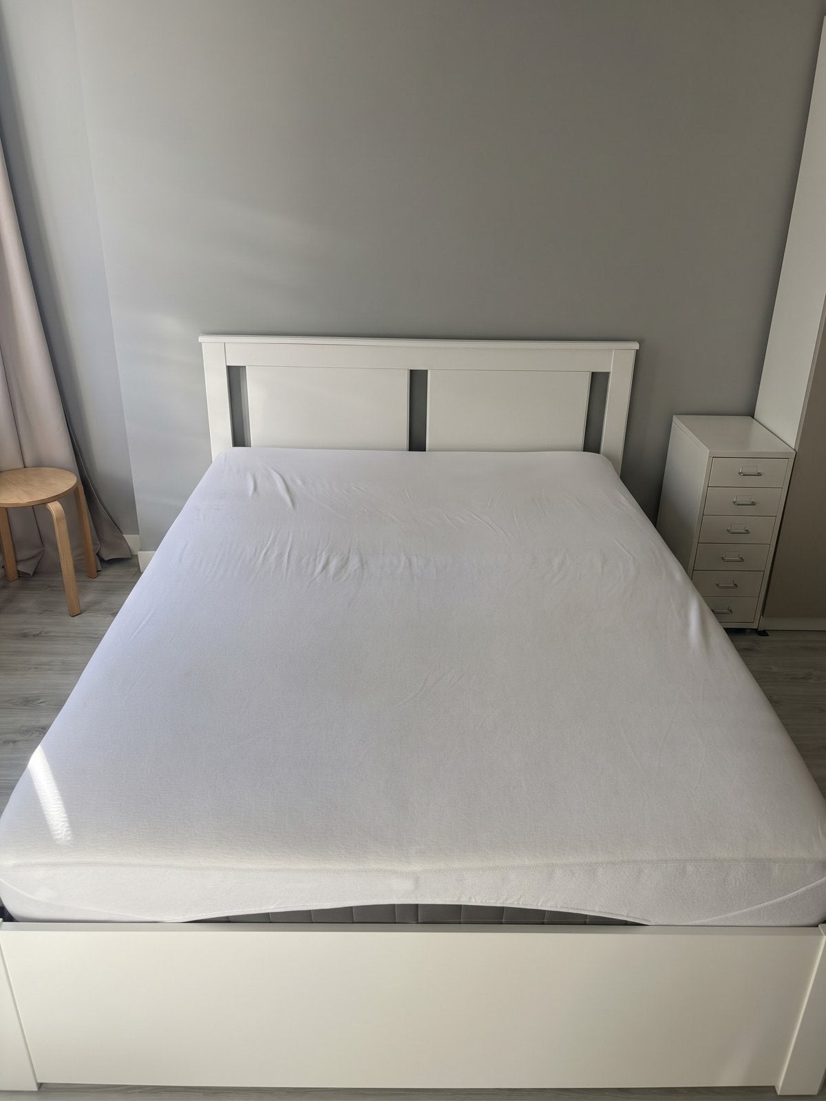 GRATIS Ikea bed 140x200 incl lattenbodems en matras, Huis en Inrichting, Ophalen, Wit, Tweepersoons, 140 cm