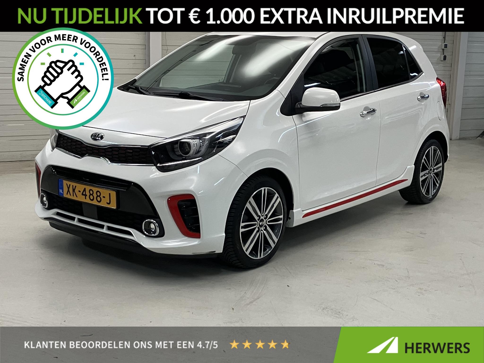 Kia Picanto 1.0 T-GDI GT-Line / NL auto / Dealer onderhouden, Auto's, Voorwielaandrijving, 101 pk, Gebruikt, Euro 6