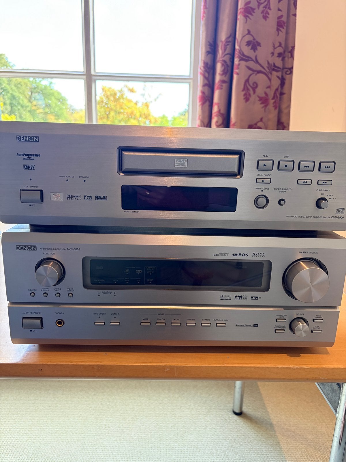 Denon receiver AVR-3803 en dvd-speler DVD-2900, Ophalen, Gebruikt, Denon, 120 watt of meer