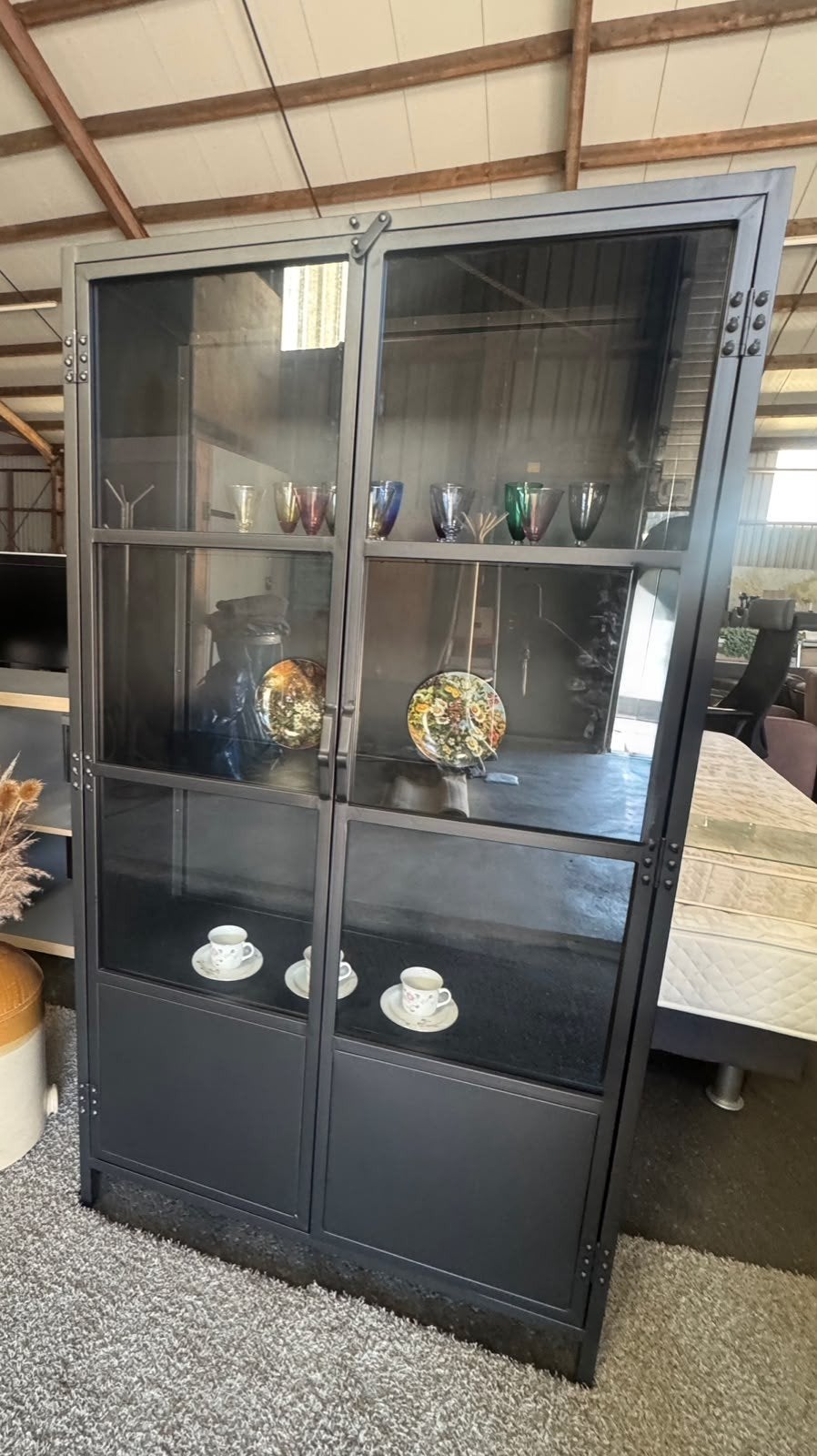 Vitrinekast inclusief bezorgen, Zo goed als nieuw, Glas, 150 tot 200 cm, 25 tot 50 cm