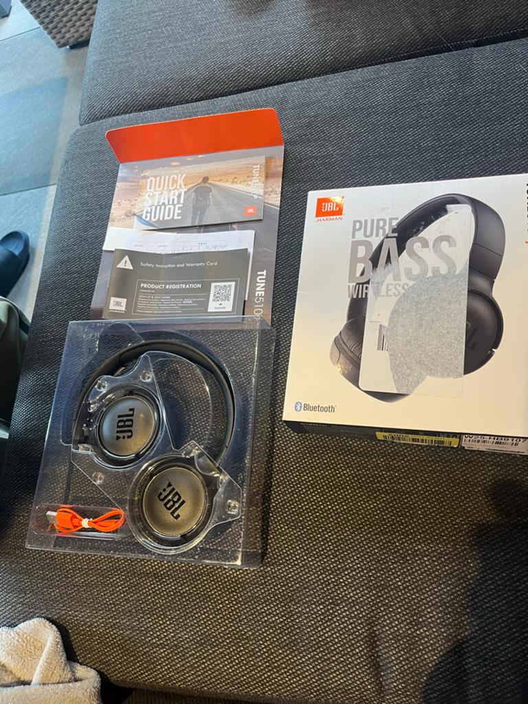 JBL Tune 510BT draadloze koptelefoon  in doos, Audio, Tv en Foto, Koptelefoons, Overige merken, Zo goed als nieuw, Draadloos, Op oor (supra aural)