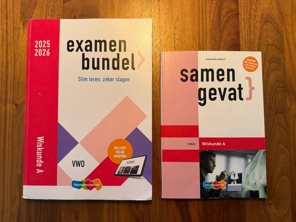 Examenbundel 2025-2026 en Samengevat Wiskunde A VWO, Ophalen of Verzenden, Zo goed als nieuw, HAVO, Wiskunde A