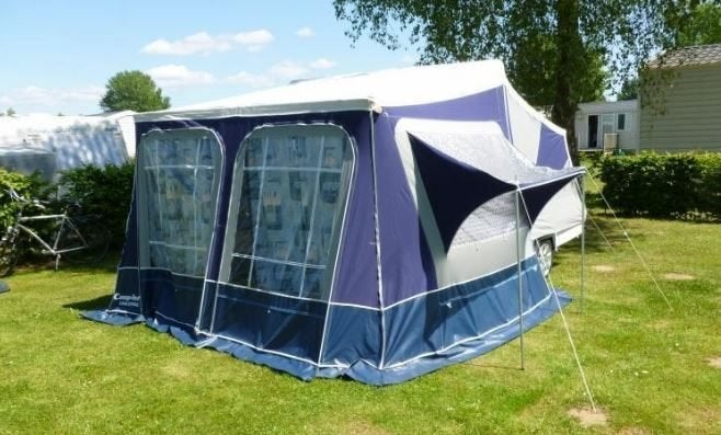 Camplet Concorde (2005), incl gastencabine en luifel, Caravans en Kamperen, Vouwwagens, Ophalen, Blauw, Aanwezig, Camp-Let