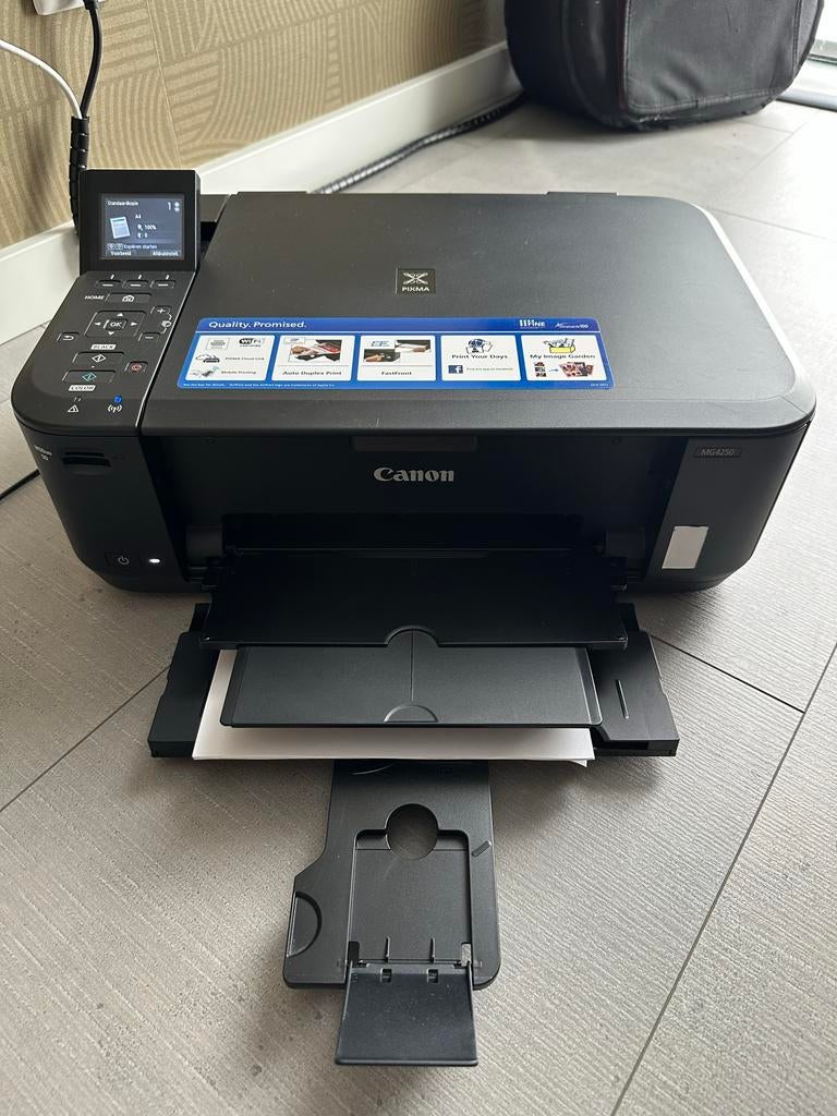 Canon MG4250 printer zwart/kleur, Computers en Software, Printers, Gebruikt, Inkjetprinter, All-in-one, Kleur printen