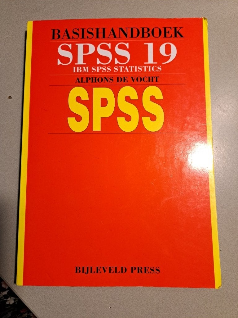 Alphons de Vocht - Basishandboek SPSS 19, Niet van toepassing, Nieuw, Ophalen of Verzenden, Beta