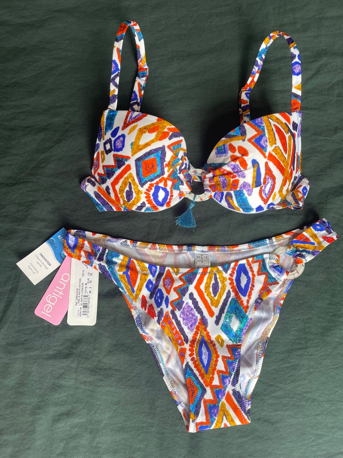 Antigel bikini set - Nieuw - maat S/A70, Ophalen of Verzenden, Nieuw, Meerkleurig, Bikini