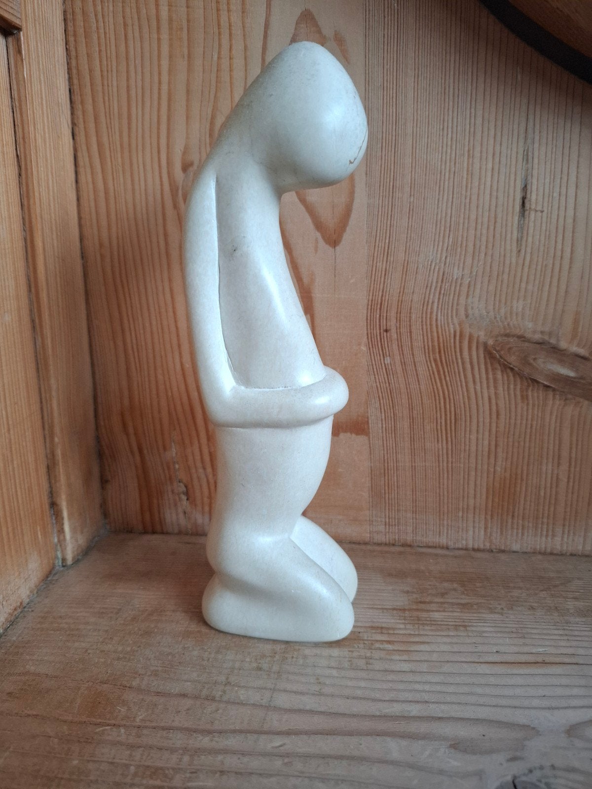Speksteen beeldje - Abstracte figuur, Ophalen of Verzenden, 20 - 50 cm, Steen of Keramiek, Beeld