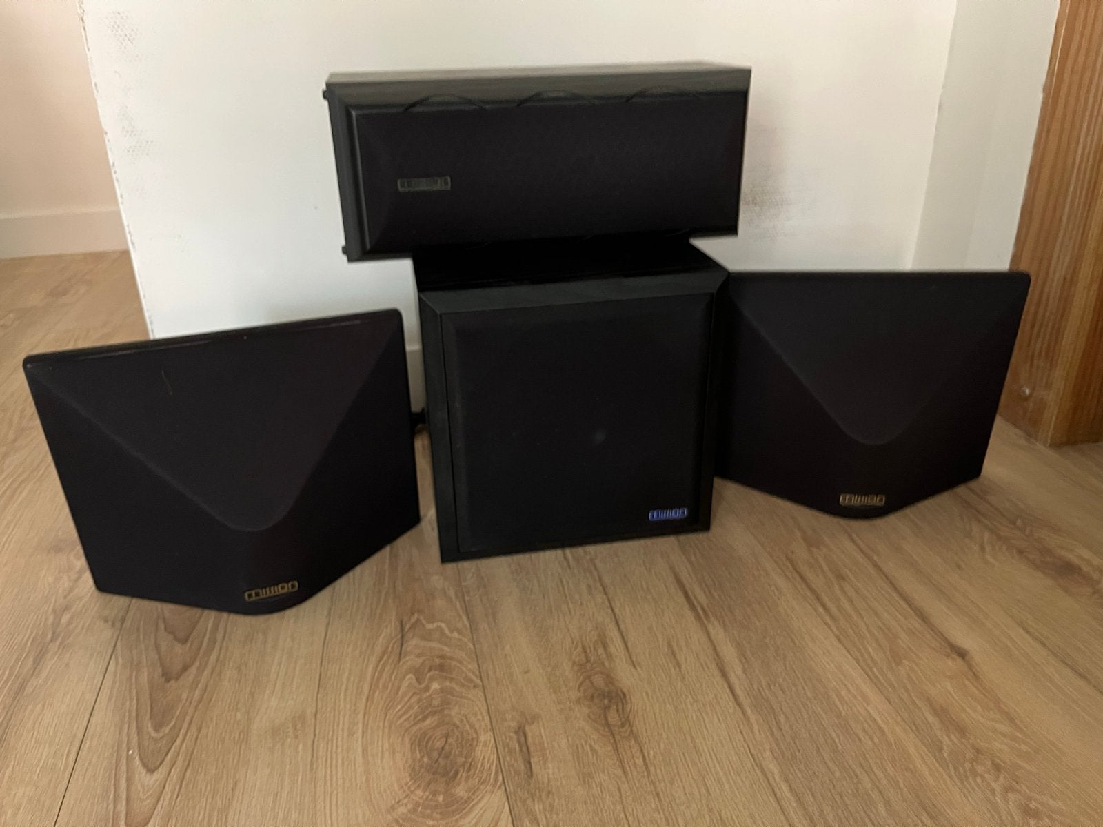 Mission Surround Set: 7AS1 Subwoofer, 77c & 77DS Speakers, Ophalen, Gebruikt, Surroundset, Geschikt voor surround/home cinema