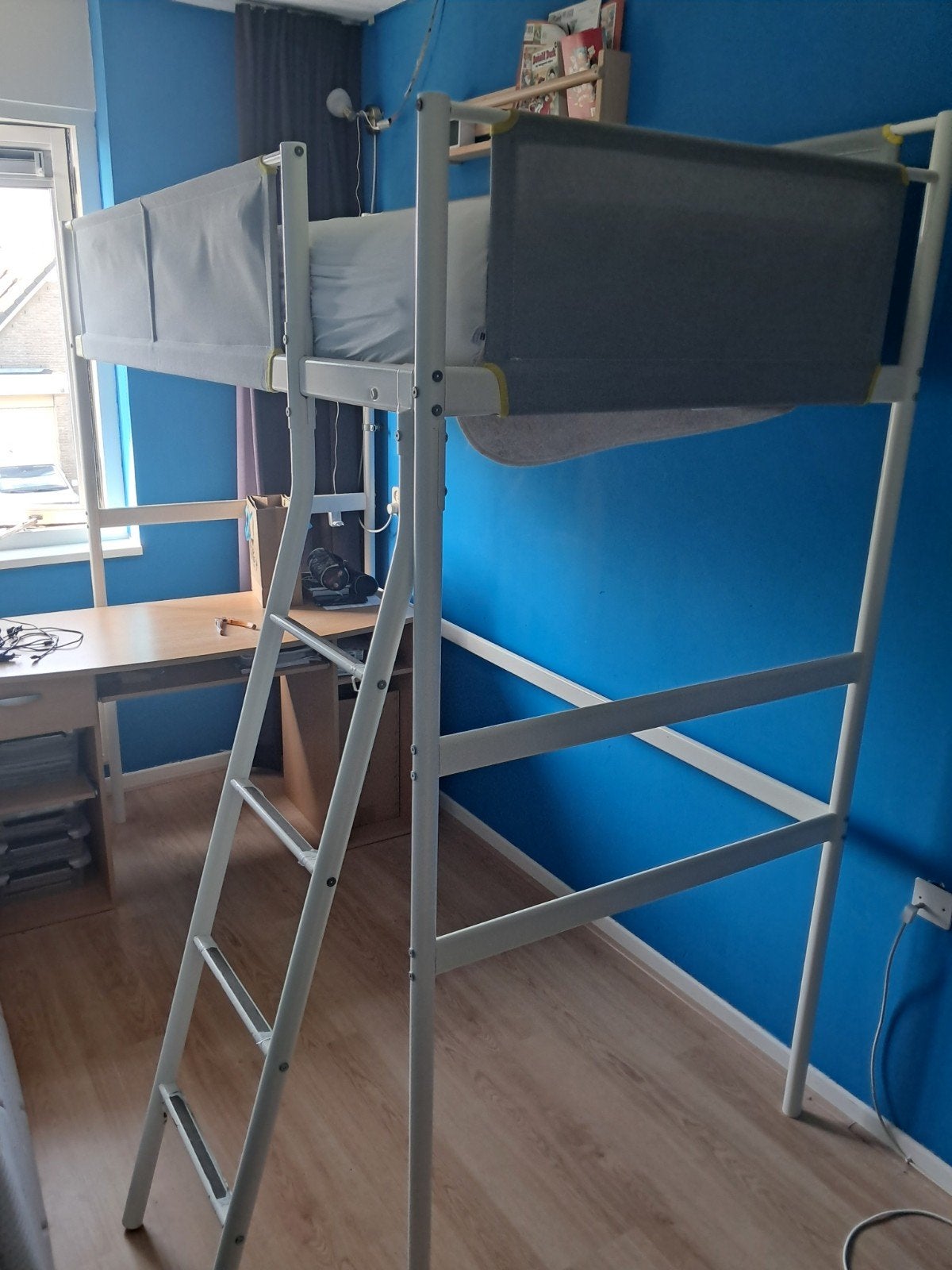 Hoogslaper Ikea, Huis en Inrichting, Slaapkamer | Stapelbedden en Hoogslapers, Ophalen, Gebruikt, Eenpersoons, 200 cm