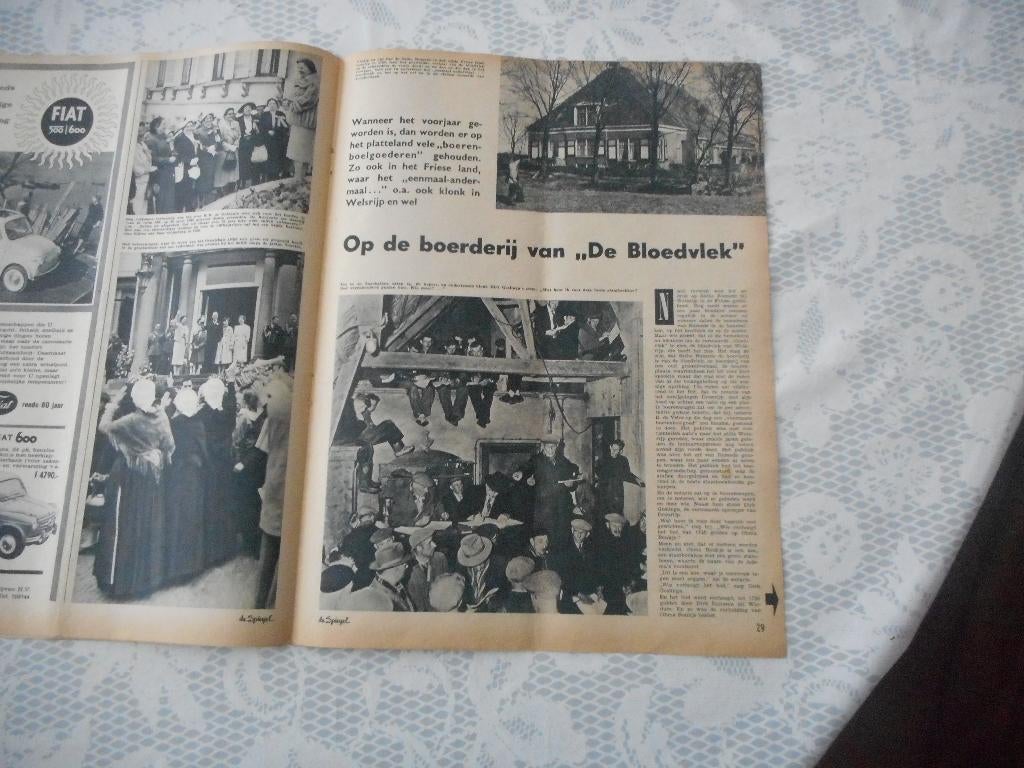 Welsrijp. Boerderij van De Bloedvlek. 1959., Ophalen of Verzenden, 1940 tot 1960, Nederland, Knipsel(s)