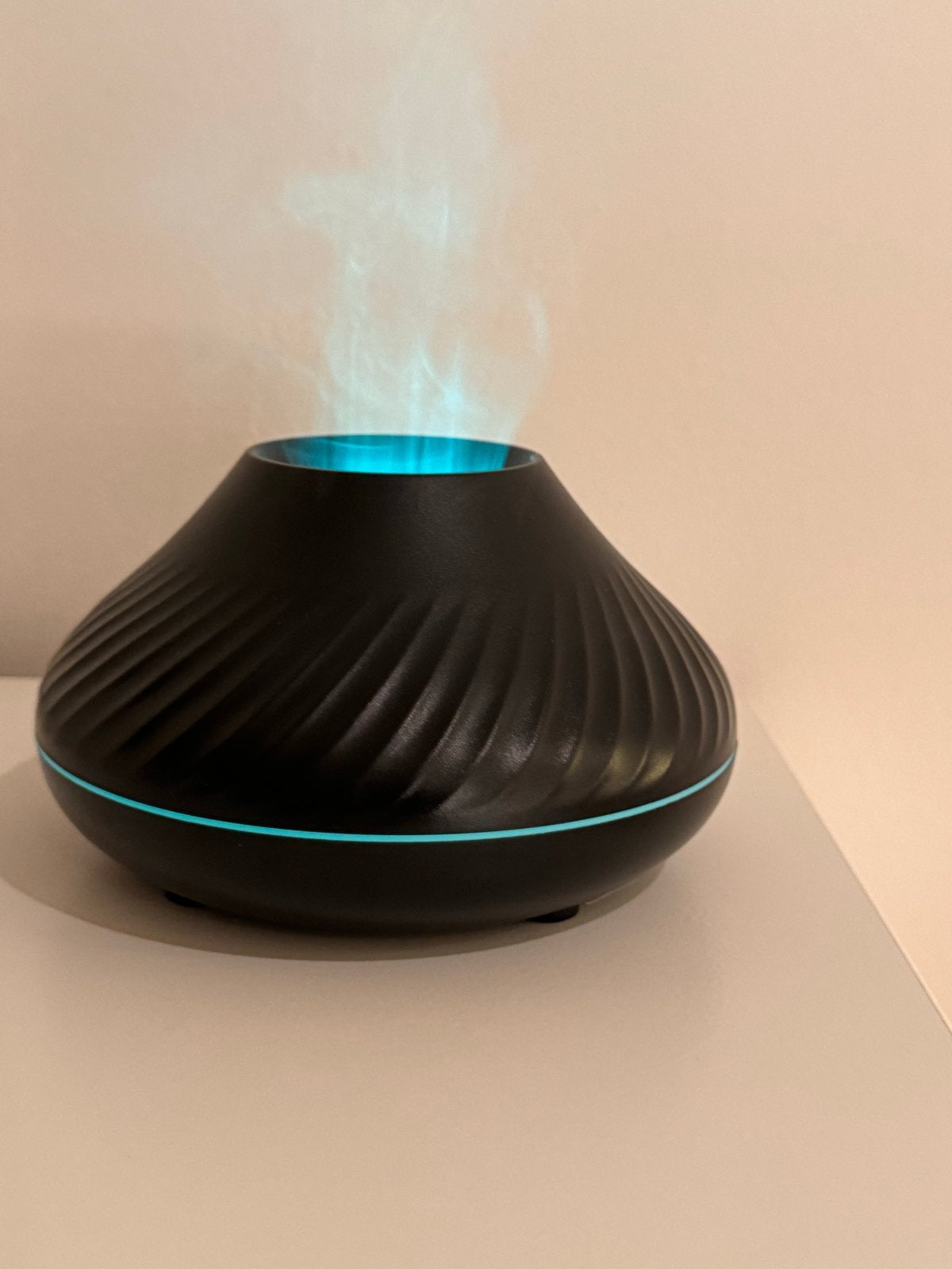 Donkerbruine Aroma Diffuser met Vlam Effect, Ophalen of Verzenden, Nieuw, Bruin, Kunststof