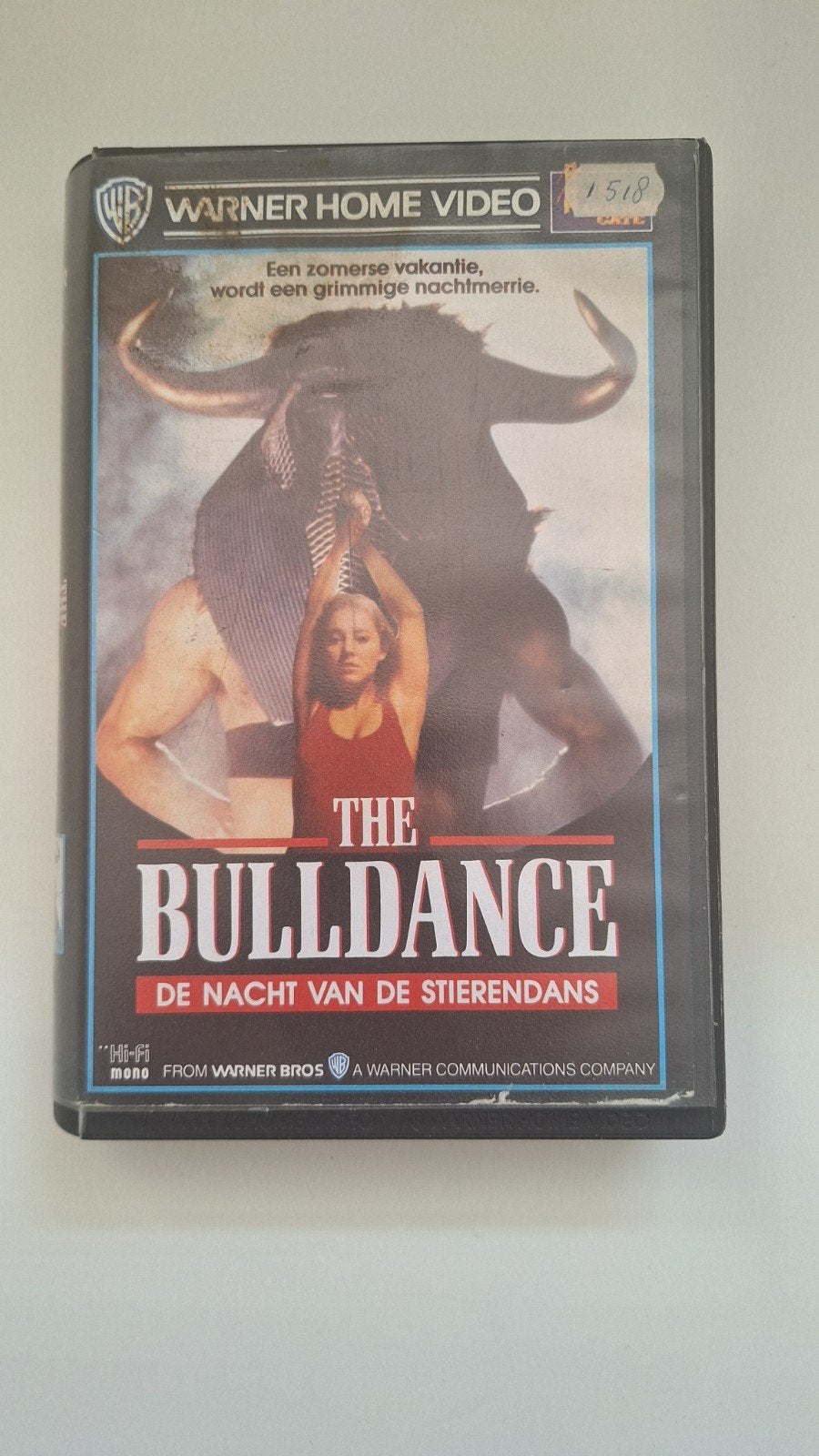 Exrental VHS De nacht van de Stierendans 1988, Cd's en Dvd's, VHS | Film, Alle leeftijden, Ophalen of Verzenden, Gebruikt, VHS
