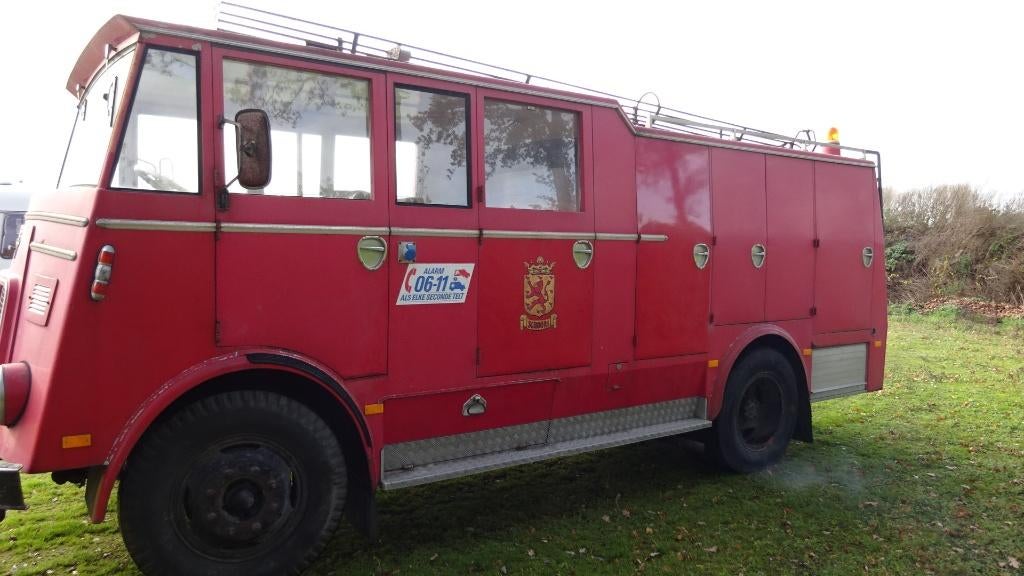 Daf Brandweerwagen/auto  Uniek Camper Zeldzaam, Auto's, Achterwielaandrijving, Overige bekleding, Overige kleuren, Handgeschakeld
