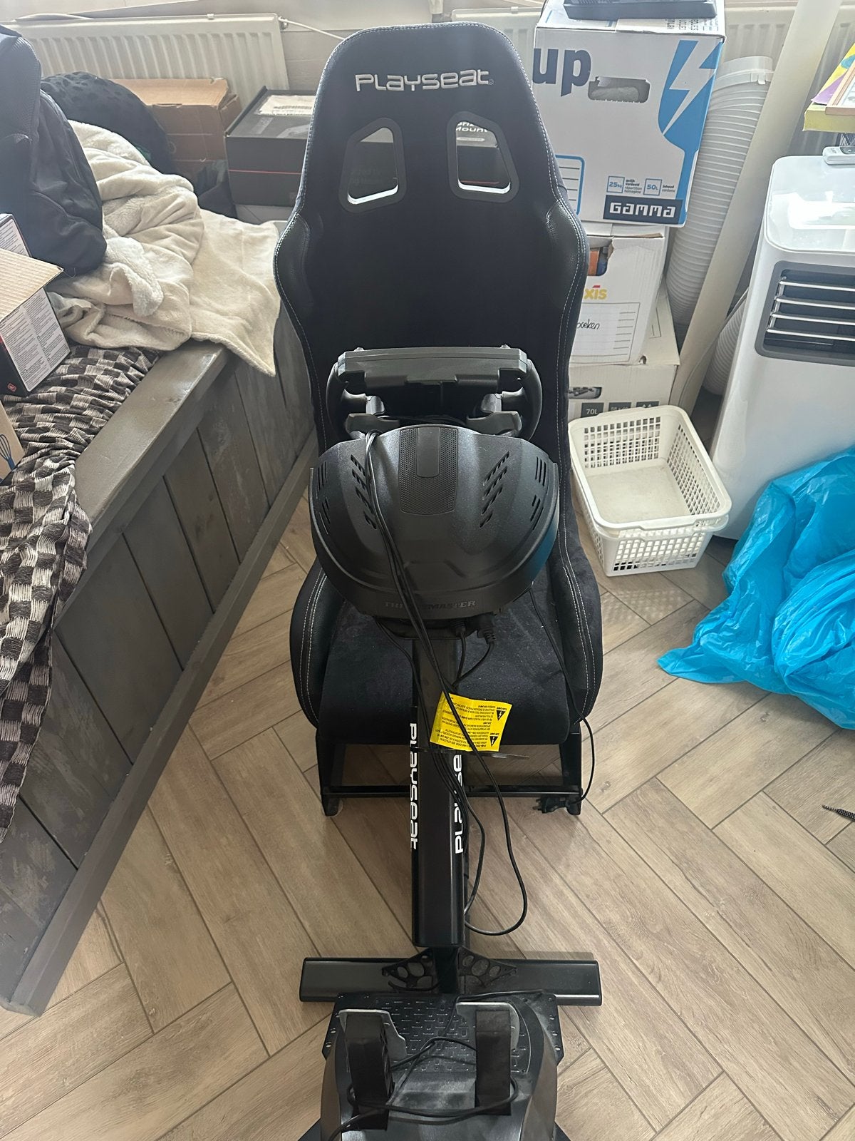 Playseat met Thrustmaster racestuur en pedalen, Ophalen, Overige merken, Gebruikt