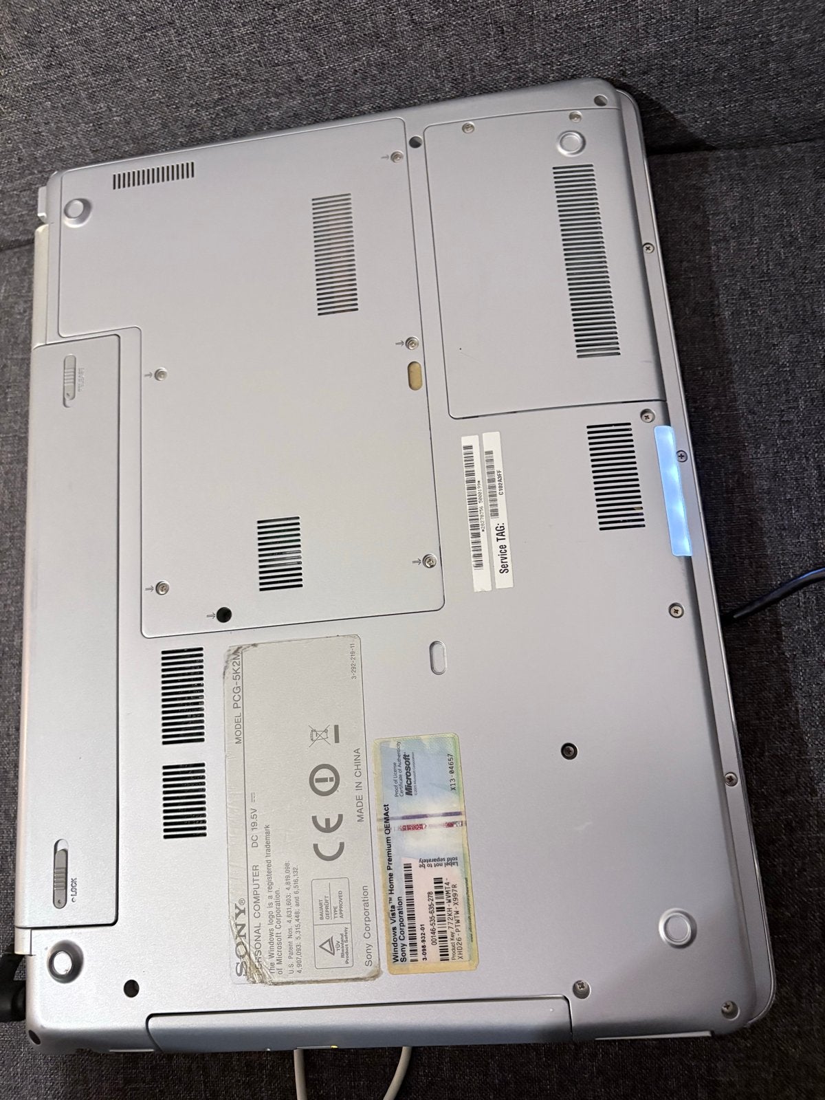 Witte Sony Vaio laptop uit 2008 voor hobbyisten, compleet, Computers en Software, Windows Laptops, Ophalen of Verzenden, Gebruikt