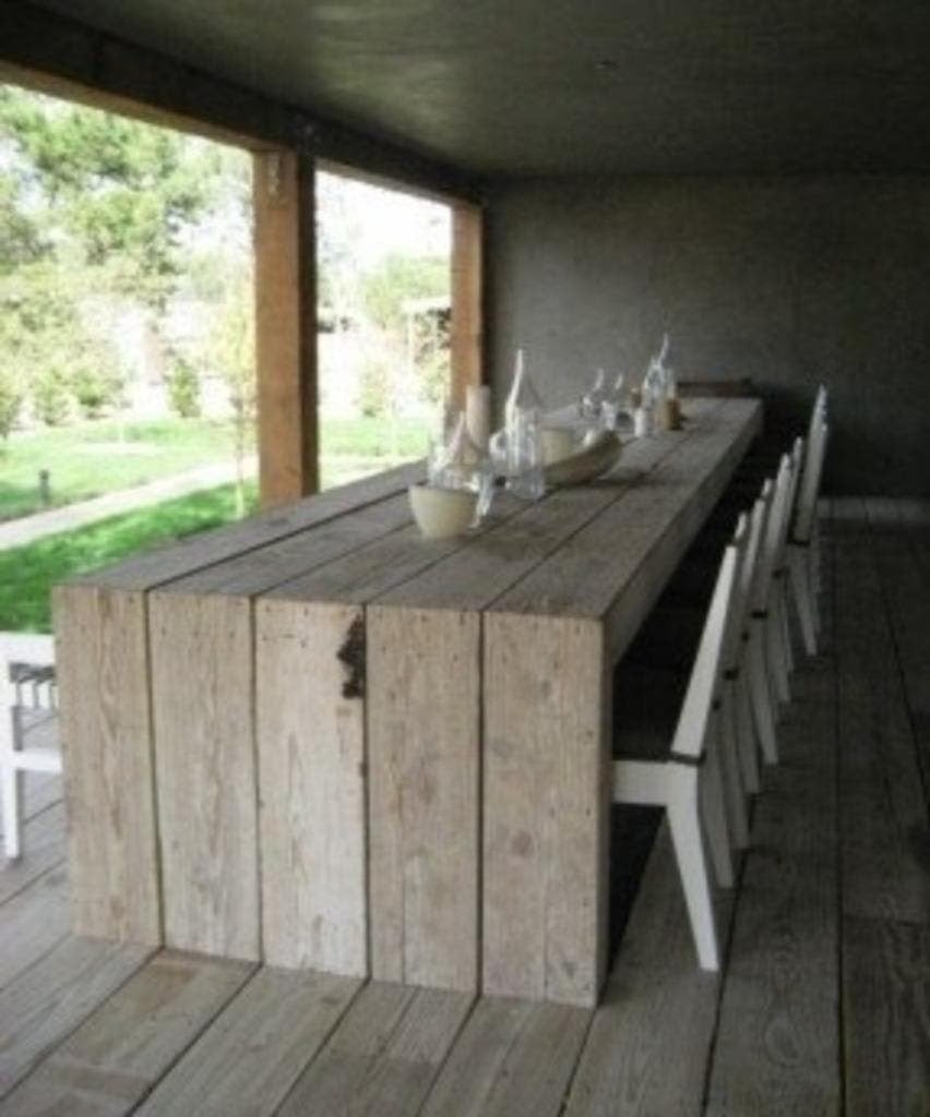 140 STUKS STEIGERPLANKEN 5.00M OLD GREY, Ophalen of Verzenden, Nieuw, 250 cm of meer, Planken