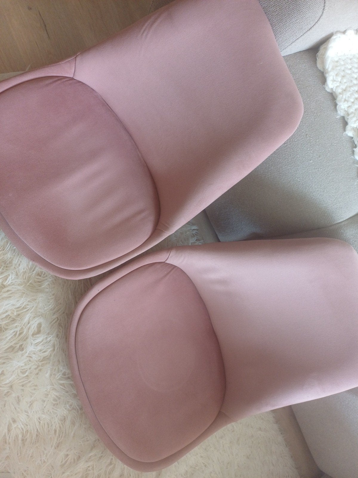 2 roze stoelen zonder onderstel - gratis af te halen, Ophalen, Gebruikt, Twee, Overige kleuren